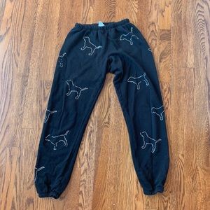 PINK Victoria Secret Black Dog Sweatpants